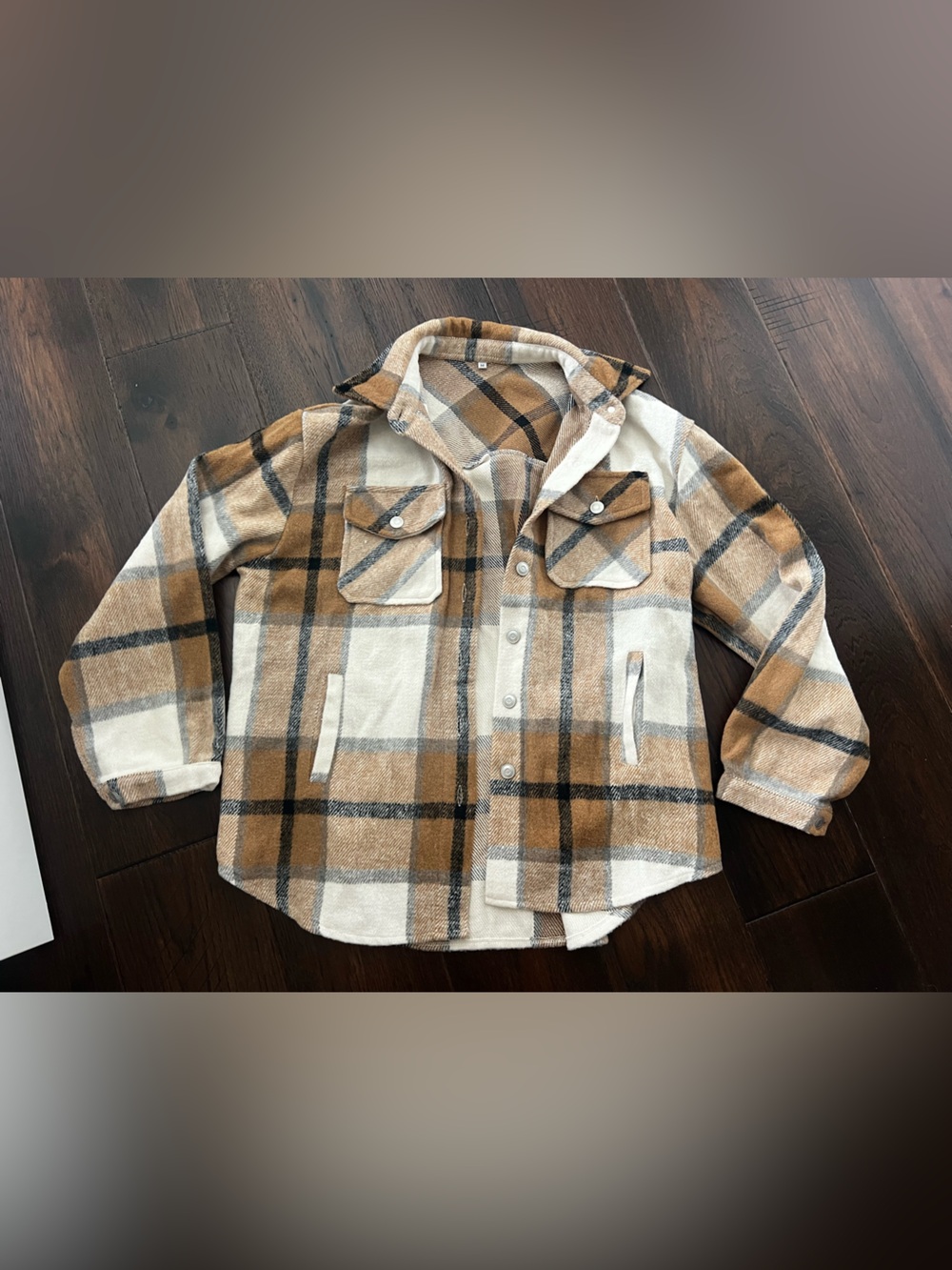 Plaid khaki Shacket